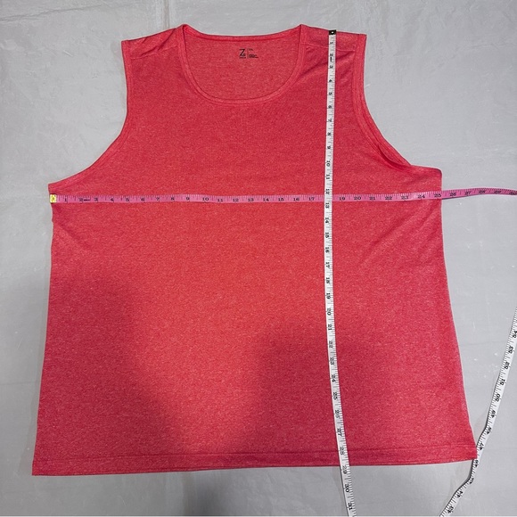 Men’s Tank Top Z by Zella Performance  2XL Coral Hot Sleeveless Crew Neck - Picture 5 of 7
